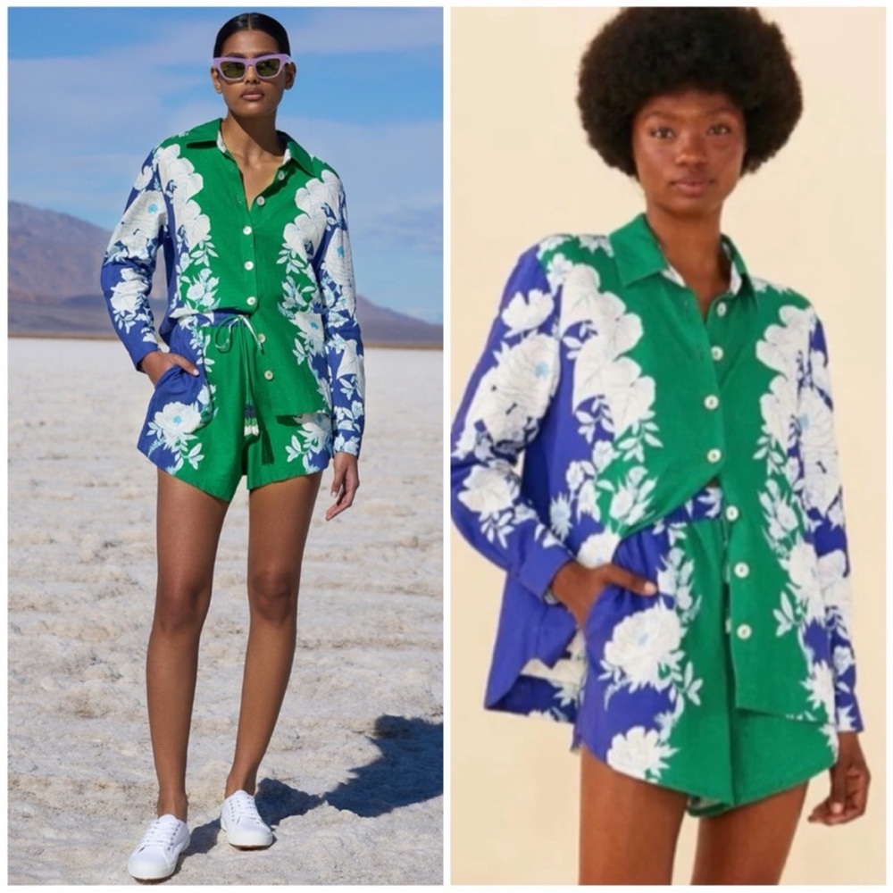2PC SET Farm Rio Soft Garden shirt shorts set